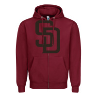 Burgundy sd Zipper Hoodie - linhVisuals