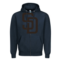 Navy sd Zipper Hoodie - linhVisuals