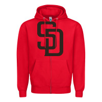 Red sd Zipper Hoodie - linhVisuals