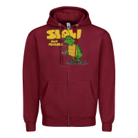 Burgundy slow but mellow crazy Zipper Hoodie - linhVisuals