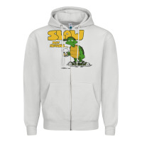 Dove Grey slow but mellow crazy Zipper Hoodie - linhVisuals