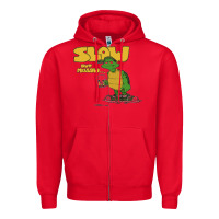 Red slow but mellow crazy Zipper Hoodie - linhVisuals
