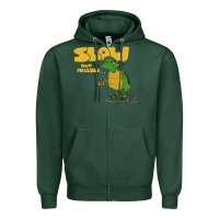 Sports Green slow but mellow crazy Zipper Hoodie - linhVisuals