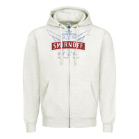 Oatmeal Heather smirnoff ice Zipper Hoodie - linhVisuals