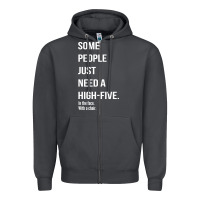 Smoke some people need a high five Zipper Hoodie - linhVisuals
