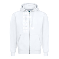 White some people need a high five Zipper Hoodie - linhVisuals