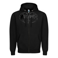 Black obituary best of metal Zipper Hoodie - linhVisuals