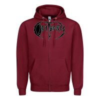 Burgundy obituary best of metal Zipper Hoodie - linhVisuals