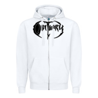 White obituary best of metal Zipper Hoodie - linhVisuals