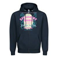 Navy spearmint rhino las vegas Zipper Hoodie - linhVisuals