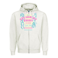 Oatmeal Heather spearmint rhino las vegas Zipper Hoodie - linhVisuals