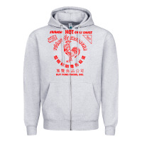 Heather Grey sriracha sauce Zipper Hoodie - linhVisuals