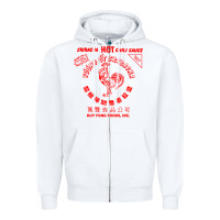 White sriracha sauce Zipper Hoodie - linhVisuals