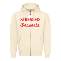 Sandshell stressed is desserts spelled backwards Zipper Hoodie - linhVisuals