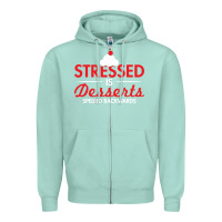 Seafoam stressed is desserts spelled backwards Zipper Hoodie - linhVisuals