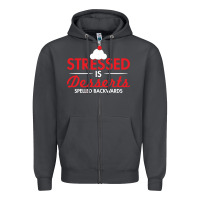 Smoke stressed is desserts spelled backwards Zipper Hoodie - linhVisuals