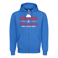 True Royal stressed is desserts spelled backwards Zipper Hoodie - linhVisuals