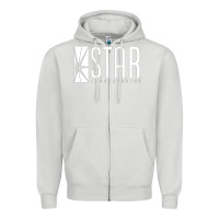Dove Grey star laboratories Zipper Hoodie - linhVisuals