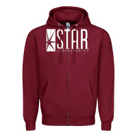 Burgundy star labs team Zipper Hoodie - linhVisuals
