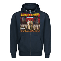 Navy Capone-N-Noreaga Zipper Hoodie - linhVisuals