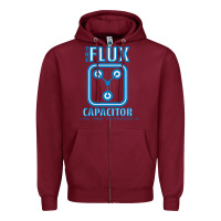 Burgundy the flux capacitor Zipper Hoodie - linhVisuals