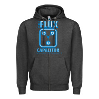Charcoal Heather the flux capacitor Zipper Hoodie - linhVisuals