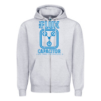 Heather Grey the flux capacitor Zipper Hoodie - linhVisuals