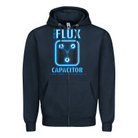 Navy the flux capacitor Zipper Hoodie - linhVisuals