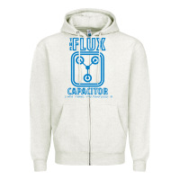 Oatmeal Heather the flux capacitor Zipper Hoodie - linhVisuals