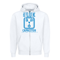 White the flux capacitor Zipper Hoodie - linhVisuals