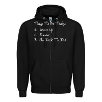 Black things to do today Zipper Hoodie - linhVisuals