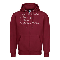 Burgundy things to do today Zipper Hoodie - linhVisuals
