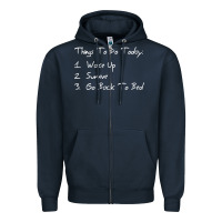 Navy things to do today Zipper Hoodie - linhVisuals
