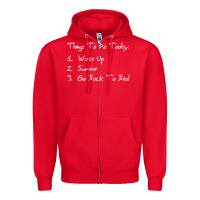Red things to do today Zipper Hoodie - linhVisuals