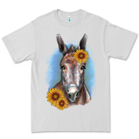 Dove Grey Sunflower Donkey Premium Tee - RanaPortraitStore
