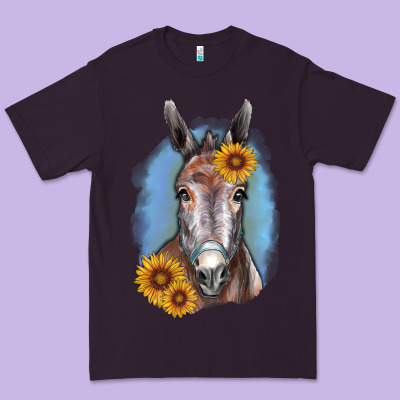 Sunflower Donkey Premium Tee Designed By Ranaportraitstore