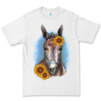 White Sunflower Donkey Premium Tee - RanaPortraitStore
