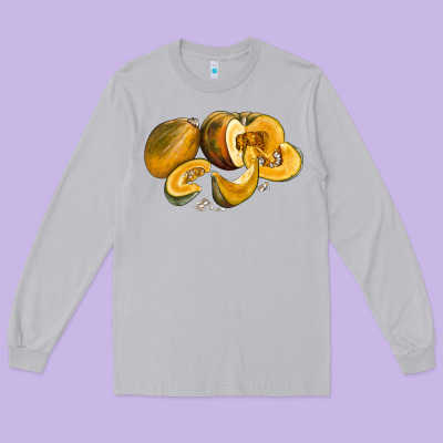 Pumpkin Long Sleeve Tee Designed By Lillyallendesigns