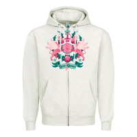 Oatmeal Heather steven universe 2 Zipper Hoodie - linhVisuals