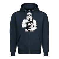 Navy stormtrooper cat Zipper Hoodie - linhVisuals