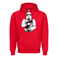Red stormtrooper cat Zipper Hoodie - linhVisuals