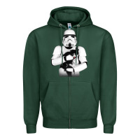 Sports Green stormtrooper cat Zipper Hoodie - linhVisuals