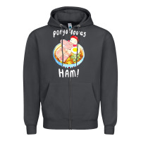 Smoke studio ghibli ponyo loves ham Zipper Hoodie - linhVisuals