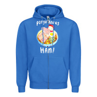 True Royal studio ghibli ponyo loves ham Zipper Hoodie - linhVisuals