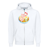 White studio ghibli ponyo loves ham Zipper Hoodie - linhVisuals