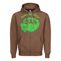 Chestnut hang in there magical chameleon Zipper Hoodie - linhVisuals