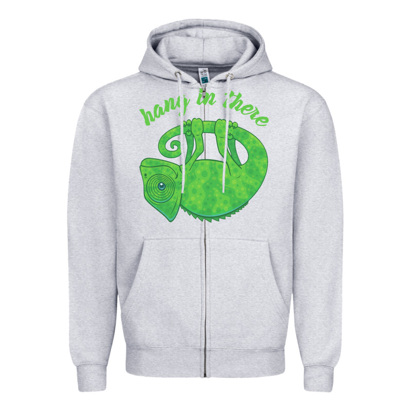 Hang In There Magical Chameleon Zipper Hoodie by linhVisuals | Teevron