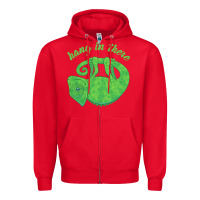 Red hang in there magical chameleon Zipper Hoodie - linhVisuals