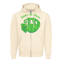 Sandshell hang in there magical chameleon Zipper Hoodie - linhVisuals