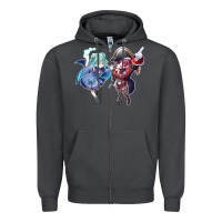 Smoke Houshou Marine and Uruha Rushia Zipper Hoodie - linhVisuals